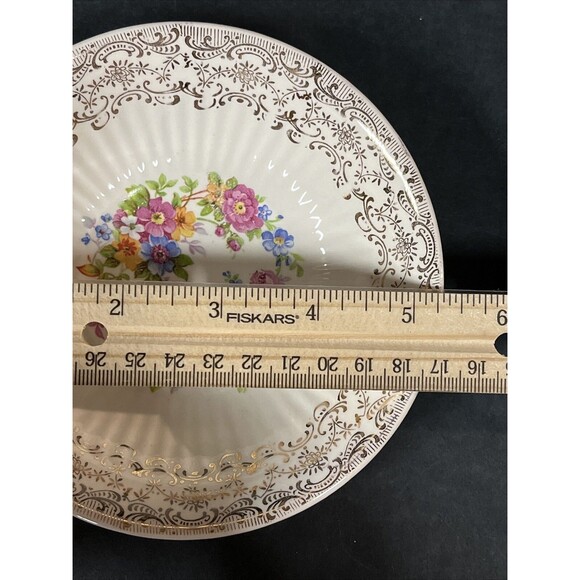 VTG 4 Royal National Brotherhood Operative Potters 22k Gold Berry Bowls #5265 - Picture 5 of 15